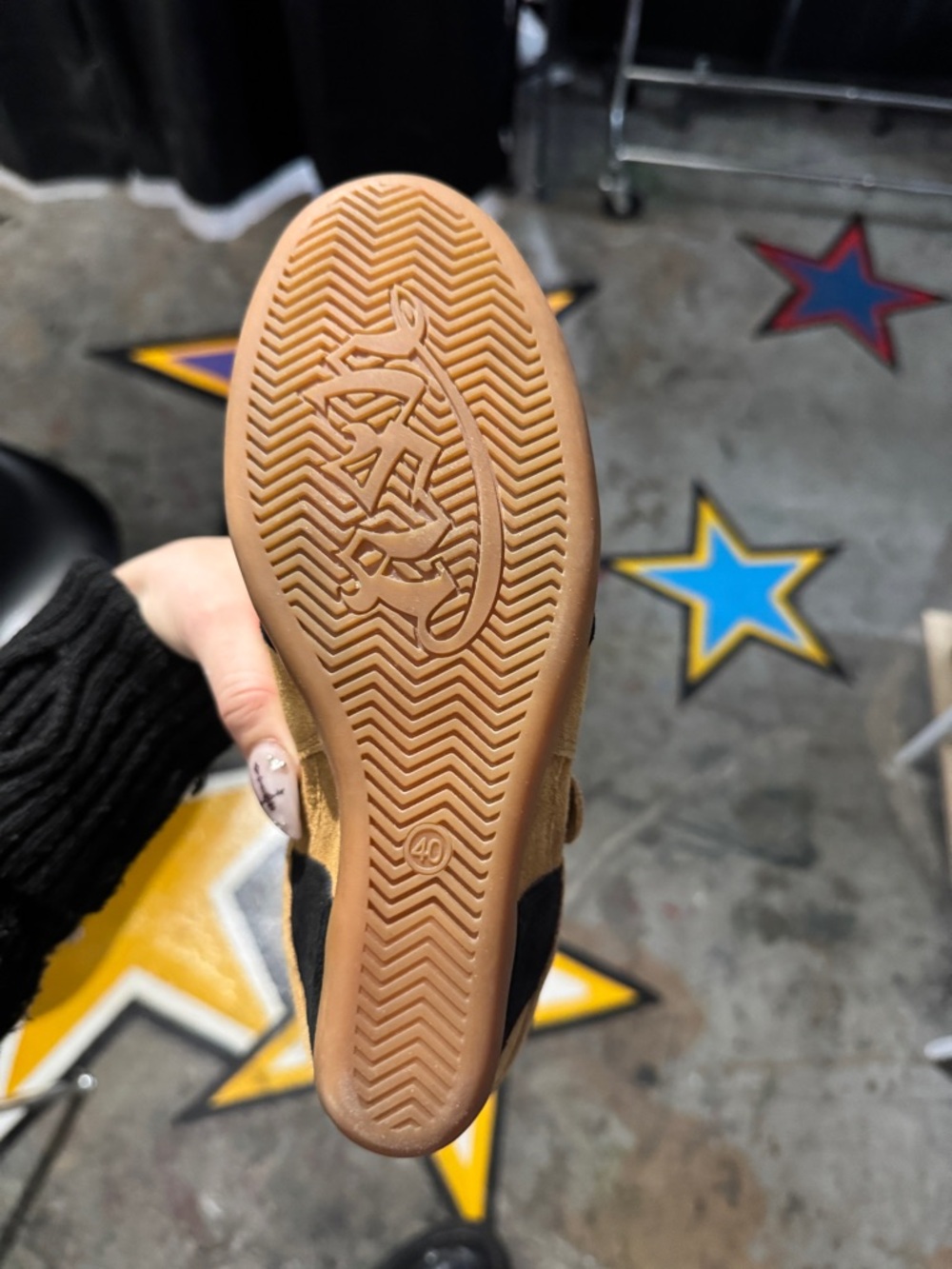 Ash Tan and Black Suede Wedge Sneaker 40 - Picture 2 of 3